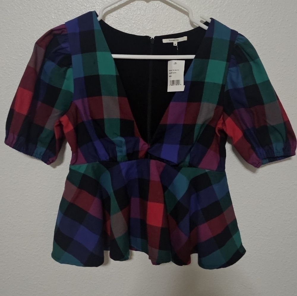 NWT Tularosa baby doll style cropped top size medium